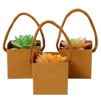 Boîte en papier kraft épaisse et réutilisable avec poignées pour plantes vertes et décoration intérieure – Vente en gros