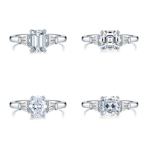 Gioielli di Lusso <span class=keywords><strong>in</strong></span> Argento Sterling S925, Anello di Fidanzamento con Zirconia Ovale da 1,5 Carati 6x8mm, Regalo per Donne - Product Image 3