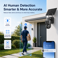 Sistema de Cámara Solar PTZ con Zoom 4G 36x Wistino, Vigilancia para el Hogar, Protección de Entrada de Patio, Visión Nocturna a Todo Color, Cámara de Seguridad
