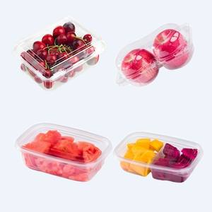 ถาดพลาสติก PET ใสแบบใช้แล้วทิ้งสำหรับบรรจุภัณฑ์อาหารกล่องผักผลไม้ใสสำหรับบะหมี่แซนวิชเค้ก - Product Image 6