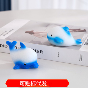 Figurita de delfín de resina, mini adorno para decoración de acuario, estilo suave, decoración de animales mediterráneos - Product Image 5