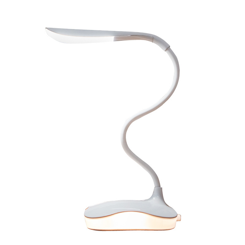 Eye Caring LED Desk Light 3 Brightness Level 3 Colors Night Light Flexible Goose Neck Four Leaf Clover USB Lamp