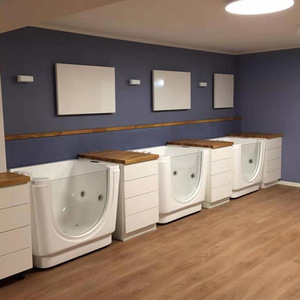 KALNIO Bain à remous pour bébé en acrylique moderne autoportant, thermostatique, <span class=keywords><strong>spa</strong></span>, acrylique blanc, drain pour bébé, massage, <span class=keywords><strong>spa</strong></span> pour bébé intérieur - Product Image 3