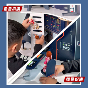 เด็กเล่นบ้านพร้อมของเล่นไม้ บ้านตุ๊กตาไม้เด็กชายและเด็กหญิง - Product Image 4