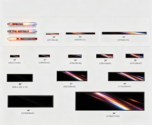 จอแสดงผล LCD แบบยืดติดขอบชั้นวางสินค้าในซูเปอร์มาร์เก็ต หน้าจอโฆษณาดิจิทัลแบบกว้างพิเศษ ปรับแต่งได้ตามต้องการ - Product Image 2