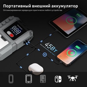 Nouvelle Série 2026 – Démarreur de Voiture Portable 12V S300 et Batterie Externe pour Téléphones et Ordinateurs Portables, Booster de Batterie d'Urgence avec Compresseur d'Air - Product Image 3