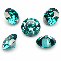 Pierres de Moissanite Rondes Vertes Émeraude Naturelles, Taille Ronde, 0,1-3 Carats, Certifiées GRA, Créées en Laboratoire, Vente en Gros pour la Fabrication de Bijoux Fins
