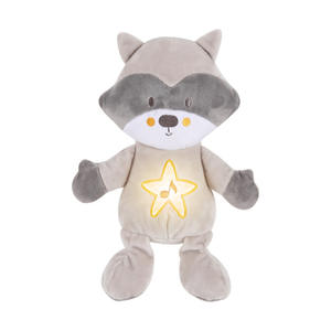 Peluche mignonne super douce en forme de raton laveur, <span class=keywords><strong>doudou</strong></span> <span class=keywords><strong>pour</strong></span> bébé avec rembourrage en coton, jouet musical apaisant <span class=keywords><strong>pour</strong></span> 0-24 mois - Product Image 5