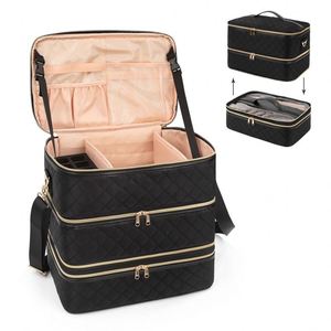 Bolsa de Esmalte de Uñas de 3 Capas de Gran Capacidad, Fábrica BSCI, Set de Bolsas de Cosméticos para Viaje con Capacidad para 90 Botellas, para Transportar Esmaltes - Product Image 2