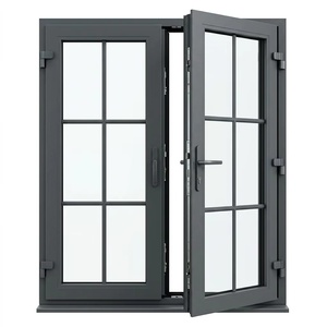 <span class=keywords><strong>Porte</strong></span> <span class=keywords><strong>de</strong></span> jardin à double battant <span class=keywords><strong>en</strong></span> aluminium <span class=keywords><strong>de</strong></span> luxe, style français, avec grille <span class=keywords><strong>d</strong></span>écorative et verre trempé - Product Image 1