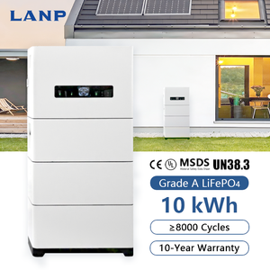 Système de stockage d'énergie tout-en-un 10 kWh 102,4 V hors réseau et connecté au réseau, batterie au lithium solaire empilable, onduleur hybride pour maison avec Wi-Fi - Product Image 1