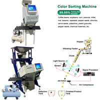 Machine de tri de forme et de couleur Hyway intelligente multifonctionnelle avec capteurs de caméra CCD dorés pour les grains de café, les noix, le riz, les raisins secs