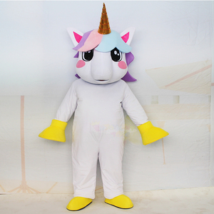 <span class=keywords><strong>Disfraz</strong></span> de Mascota de personaje de dibujos animados de animales de unicornio personalizado, juguete de peluche, traje divertido para caminar, promoción, Cosplay, mascota de Carnaval para adultos - Product Image 1
