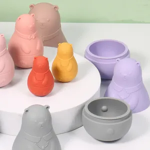 Montessori-Nestpuppen-Spielzeug russische Matryoshka-Puppe pädagogische Spielzeuge für Kinder Silikon-Stapelblöcke-Puppe