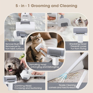 Kit de aspiradora de aseo inalámbrico 5 en 1 para perros y gatos, <span class=keywords><strong>cepillo</strong></span> de depilación, aspiradora de aseo para mascotas - Product Image 3