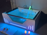 Baignoire de massage Spa en acrylique activée par le jet de luxe Baignoires et bains à remous pour salle de bain