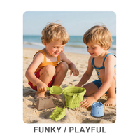 Nouvel ensemble de jouets de plage en silicone en gros pour les jeux d'été sur la plage et les outils de fouille de sable