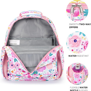 Mochila Rosa bonita personalizada para niños pequeños, mochila de lona de jardín de infantes preescolar a la moda para niñas