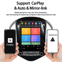 Autoradio vertical Android 14 de 10,4 pouces pour Chevrolet Cruze 2012-2015 avec CarPlay sans fil, navigation GPS et lecteur vidéo