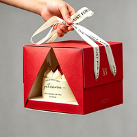Boîte à gâteau en carton pliable, impression de logo personnalisée, emballage de Noël, impression UV, emballage en papier de qualité alimentaire, boîte cadeau de fête