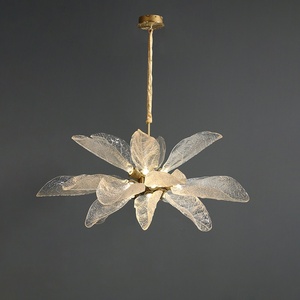 Postmodern <b>Light</b> Luxury Gold All-Copper Leaf <b>Chandelier</b> for Living Room Restaurant Staircase & Homestay - Product Image 3