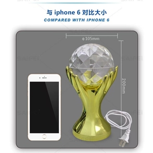 Sfera magica della coppa <span class=keywords><strong>del</strong></span> <span class=keywords><strong>mondo</strong></span> di <span class=keywords><strong>calcio</strong></span> luce rotante di cristallo KTV Bar Laser sette colori luce notturna RGB perline di luce ad alta luminosità - Product Image 3