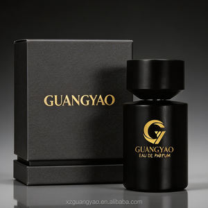 Vente directe d'usine de flacons de parfum ronds en verre de 50 ml de couleur rouge avec logo doré, boîte d'emballage luxueuse sur mesure - Product Image 3