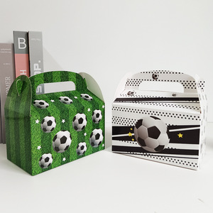 Football Series Boxes <strong>Green</strong> Field Matches Party Candies <strong>Gifts</strong> White Cardstock Western Pastries and Portable Boxes - Product Image 1