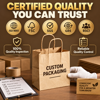 Mini sac en papier kraft personnalisé en gros d'usine avec poignée Logo imprimé personnalisé pour les achats de vêtements Emballage personnalisé