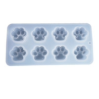 YS bricolage chat griffe Silicone mignon Mini animal de compagnie patte impression résine moules bijoux pendentif ornement Kit patte résine porte-clés bougie moule de cuisson