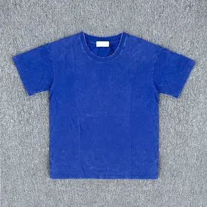 Oyalamak çıkartmalar 240g pamuk kısa kollu T-shirt taş erkekler kadınlar yıkanmış retro nefes eğlence o-yaka ada T-shirt