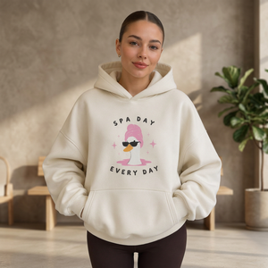 Sweat-shirt à capuche pour femme, impression personnalisée en relief, coton tricoté, manches longues, vêtement décontracté pour l'automne - Product Image 3
