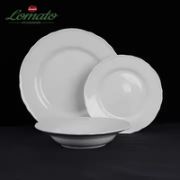 Plats et assiettes en céramique pour restaurant, imprimés sur mesure, bon marché, en vrac, ronds, carrés et blancs