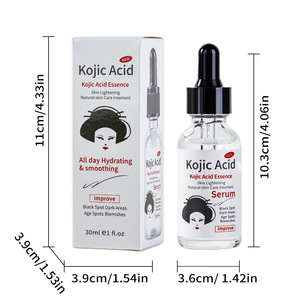 Sérum éclaircissant pour <span class=keywords><strong>le</strong></span> visage à l'acide kojique 30 ml avec collagène et acide hyaluronique pour la correction des taches brunes, soin anti-âge, étiquettes privées - Product Image 5