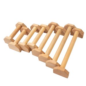 Parallettes per Ginnastica e Calisthenics, Barra per Handstand in Legno, Attrezzi per Fitness ed Esercizi, Attrezzatura per Allenamento, Supporto a Doppia Asta per Flessioni - Product Image 3