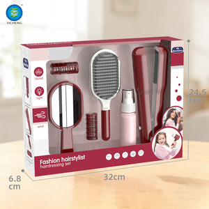 Juego de Juguetes de Belleza de Plástico <span class=keywords><strong>para</strong></span> Niños Pequeños, Set de Peluquería con Plancha, Música, Luz, Peine, Espejo y Maquillaje - Product Image 1