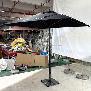 Personalizzato 2m 3m bianco nero verde verde tessuto parco spiaggia giardino esterno ombrellone ombrellone ombrellone con <span class=keywords><strong>logo</strong></span> - Product Image 1