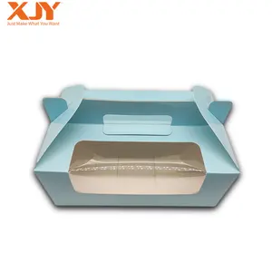 XJY özel katlanır eid mubarak çikolata şeker çöl restoran tarzı cupcake ambalaj kutusu logo baskılı kozmetik kapları