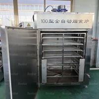 Four industriel automatique pour fumage de viande et de poisson - Machine à saucisses haute performance en acier inoxydable 304 avec moteur central