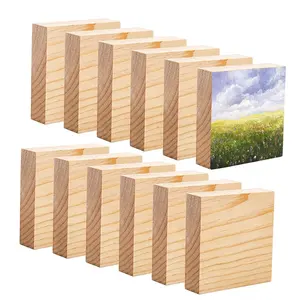 كتلة خشبية غير مكتملة للحرف اليدوية 1 بوصة مربعة من خشب الصنوبر السميك