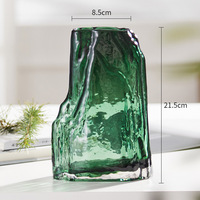 Vase en verre transparent pour décoration de salon, simple et créatif