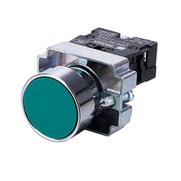Interrupteur à bouton-poussoir de 22 mm, série XB2-BA31, vert, à réinitialisation automatique, momentané, rond, pour démarrage électrique
