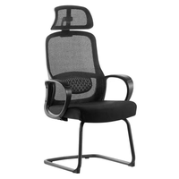 Chaises de bureau modernes à dossier haut pour conférences, chaises de formation en maille sans roulettes pour visiteurs
