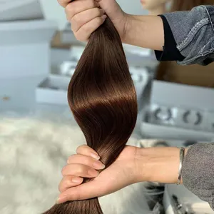 Europäischen Beste Qualität Doppel Gezogen Russische Reines Häutchen Ausgerichtet Haar Extensions