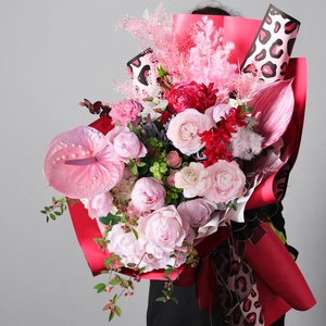 Joywood ใหม่กระดาษห่อพิมพ์ลายเสือดาวสำหรับช่อดอกไม้ - Product Image 2