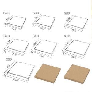 Cajas de Papel Desechables Personalizadas de 6/8/9/10/12 Pulgadas para Llevar Comida, Cajas de Empaque Personalizadas, Cajas Plegables Tipo Avión para Pizza - Product Image 2