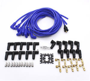 สายหัวเทียนแบบ<span class=keywords><strong>เกลียว</strong></span> ขนาด 8.5 มม. สีดำ หัวต่อ 90 องศา ชุดอเนกประสงค์ สำหรับเครื่องยนต์ V8 พร้อมสายไฟ VA352 - Product Image 1