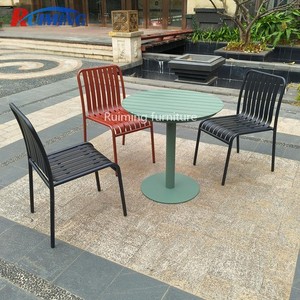 Rustproof bàn tròn với Patio sân ghế ngoài trời Kinh Tế kim loại bảng thiết lập Bistro cafe đồ nội thất nhà hàng - Product Image 3