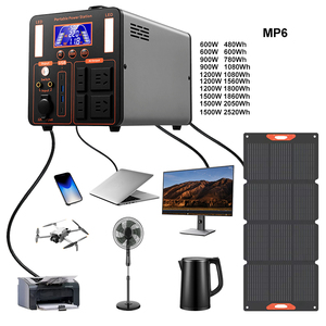 สถานีพลังงานสำรองแบบพกพา ลิเธียมไอออน 1500W ของแท้ใหม่เอี่ยม คลื่นไซน์บริสุทธิ์ พร้อมตัวควบคุม MPPT รองรับพลังงานแสงอาทิตย์ 200W และระบบสตาร์ทรถยนต์ - Product Image 5