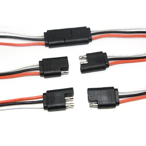 Cable de arnés de cableado eléctrico para remolque de camión, conector SAE de 4 vías, 2 pines, 3 pines